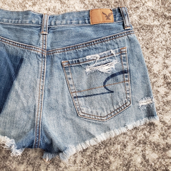 SOLD LOT AE | Vintage High Rise Ultra Distressed Festival Denim Jean Shorts 2 - Picture 6 of 12
